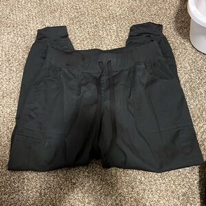 Charcoal, gray scrubs